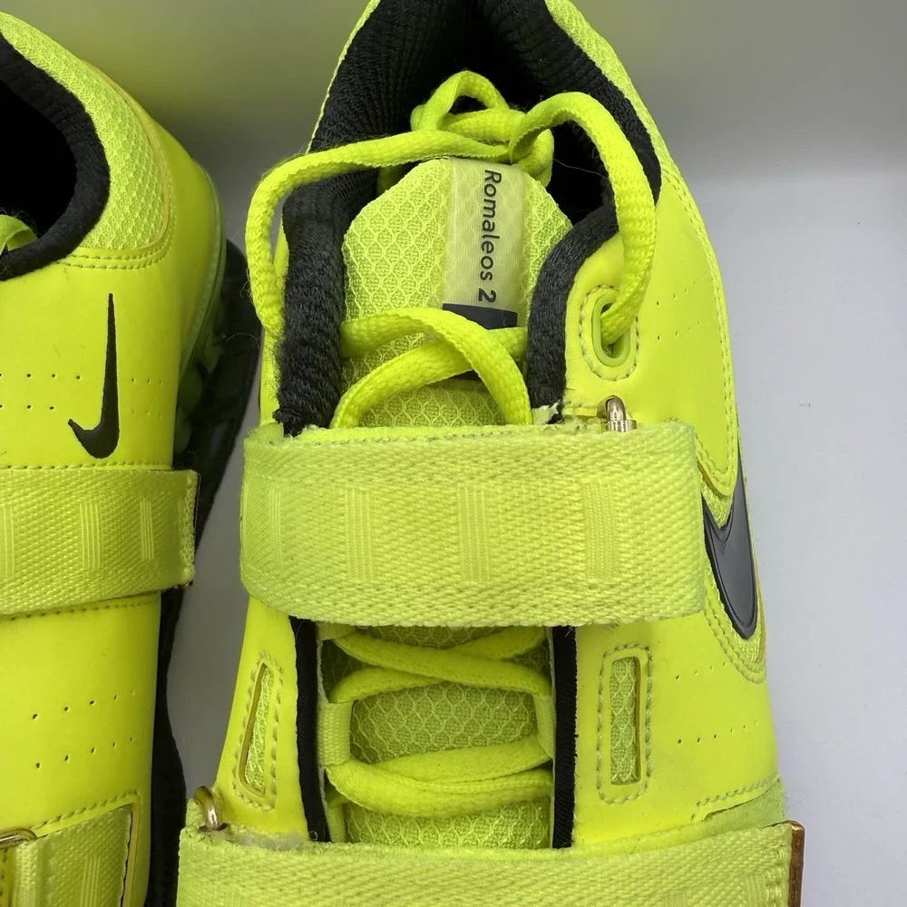 Nike Romaleos 2 Weightlifting Shoes Mens Size US 11 Volt Green Black 476927-730